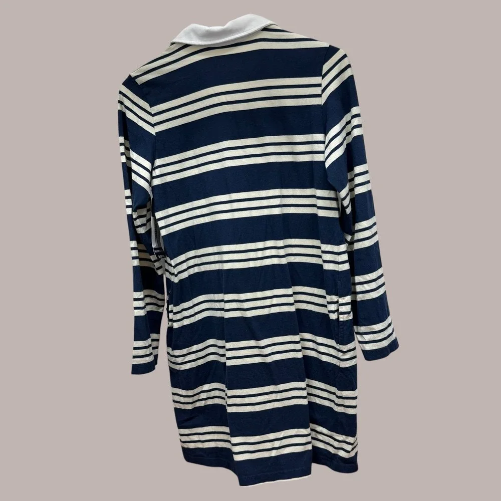 NWT Girl's size XL - 14/16 Striped dress Old Navy, blue and off‎ white